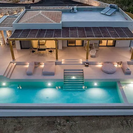 Suolo Di Gioia With Magnificent Sea View And Infinity Pool 18*4m Villa Korithion