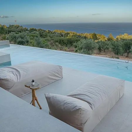 Suolo Di Gioia With Magnificent Sea View And Infinity Pool 18*4m * Korithion